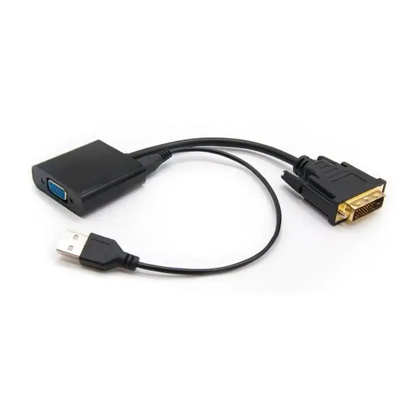 Адаптер DVI на VGA NANOCABLE 10.16.2008-BK черный