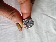 Clásico de lujo blanco Oval anillo de oro CZ propuesta de matrimonio de las mujeres bien regalo de la joyería de moda de fiesta de novia anillo de compromiso