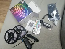 luces led,RGB 5050/SMD2835 cinta Flexible DIY tira de luz Led RGB cinta de diodo DC 12V app bluetooth