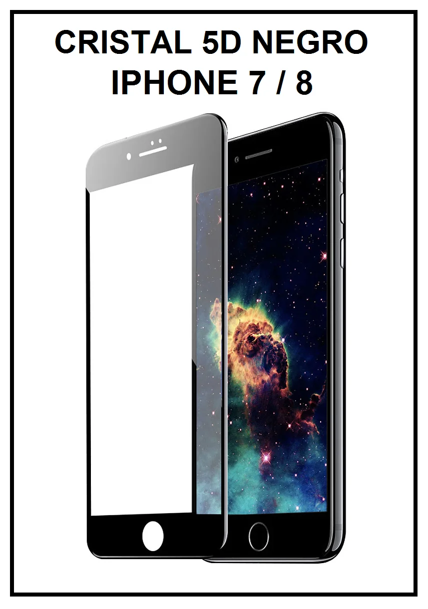 Iphone 7 - Iphone 8 Cristal templado COMPLETO 5D Совместимость с IPhone 6 6s 6plus 7 7 Plus 8 8 Plus X XS XR XS Max 11 11 Pro Max envatio DESDE espauna - Цвет: Iphone 7 - Iphone 8
