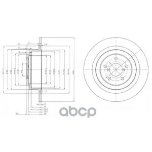 Тормозной Диск(В Упаковке 2 Шт Цена За 1 Шт) Delphi арт. BG4154