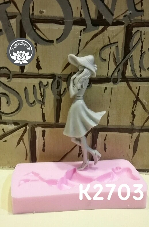 

The woman with hat silicone mold