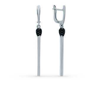 

Silver earrings with nanocrystal sunlight sample 925