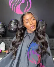 Peluca de onda de encaje Frontal para mujer, cuerpo 13x4, cabello humano Remy peruano, prearrancado con pelo de bebé, peluca de cabello humano con encaje Frontal 150%