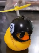 Coche pato con casco de viento roto, pequeño pato amarillo, Motor de bicicleta de carretera, accesorios de ciclismo sin luces