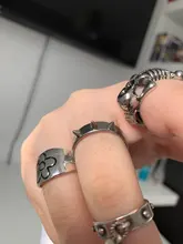 Anillo estilo Punk de acero inoxidable Para defensa propia, joyería de espinas Para Hombres y Mujeres, Joyas Para Hombres y Mujeres