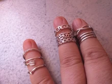 Anillo de nudillo con punta abierta para mujer y niña, joyería ajustable, para vacaciones en la playa, verano, venta al por mayor
