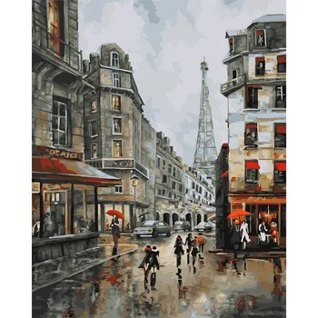 

D012 set for drawing by numbers 'Paris week' 40*50 cm