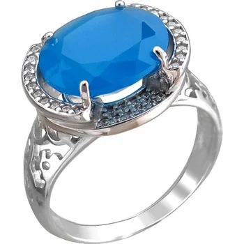 

Esthete ring with agate and cubic zirconia