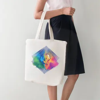 

Angemiel Bag Pen Hand Color Collision Women Large Cloth Bag