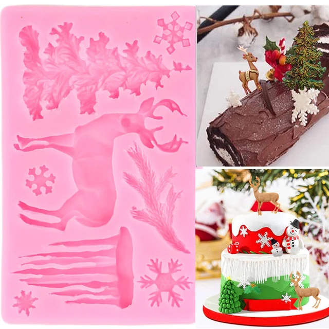 Santa Claus Wooden House Snowflake Tree Sugarcraft Fondant Christmas Cake  Molds Mould Baking Cake Decorating Tools - Cake Tools - AliExpress