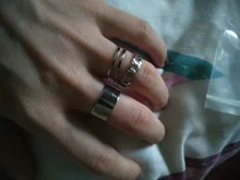 Conjunto de anillos circulares Punk para mujer, Hiphop/Rock, accesorios de dedo con índice de apertura, hebilla, anillo de cola de junta, joyería