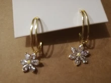 Petal Earrings Zircon Plant Crystal-Trendy Bohemian Women Sweet