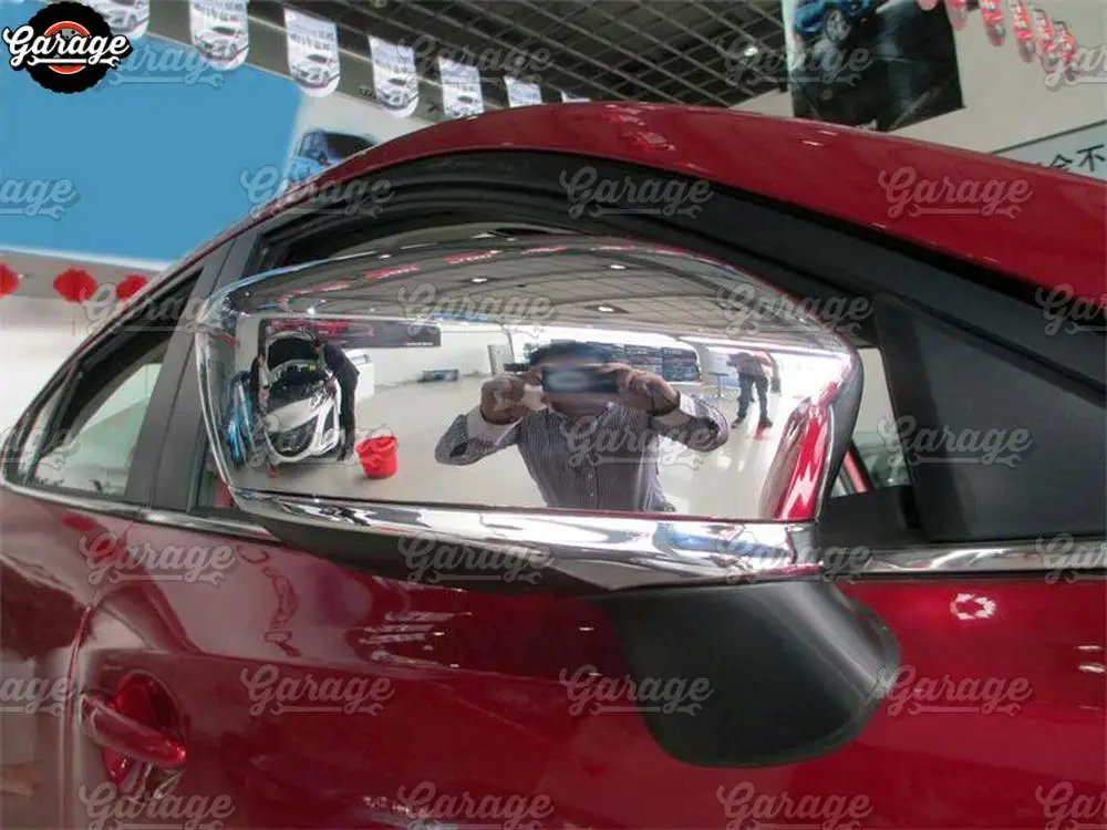 Накладки на зеркала для Mazda 3- ABS пластик литье 1 комплект/2 шт. украшение для автомобиля Стайлинг