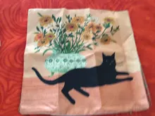 Cushion-Cover Pillow-Case Kissen Linen Print Home-Bed Cartoon Decoration Cat Portrait