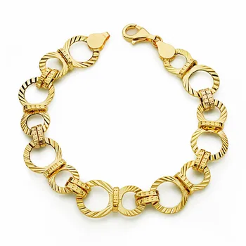 

18k gold bracelet two tone 19.5cm. [AA1663]
