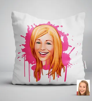

Personalized Women 'S Caricature Of White Yastık-31