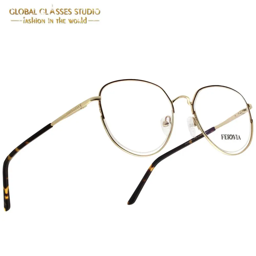 gold color eyeglass frames