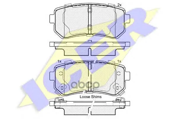181955_колодки Дисковые З.! Hyundai Ix35, Kia Optima/Sportage 1.0-2.0i/Crdi 06 Icer 181955 Icer арт. 181955