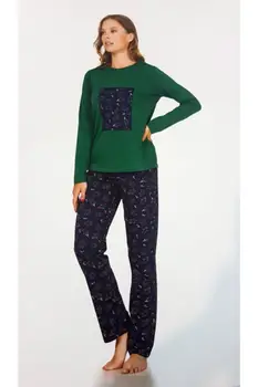 

2 PIECES LONG SLEEVE STAR PATTERN PAJAMAS SET