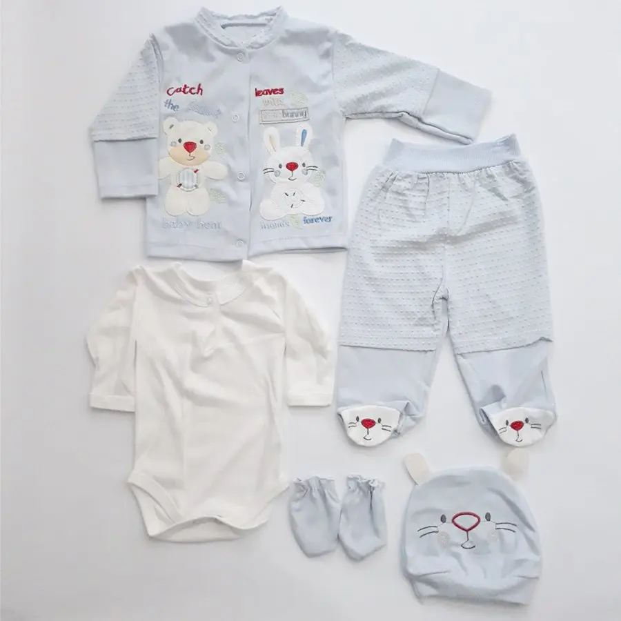 Catch Leaves The Teddy Bears Tavşanlı Blue 5 Piece Hospital output set |