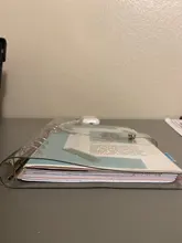 Yiwi-Agenda transparente de PVC con purpurina, suministros de oficina para agenda, hojas sueltas, planificador, Clip, A5, A6, A7