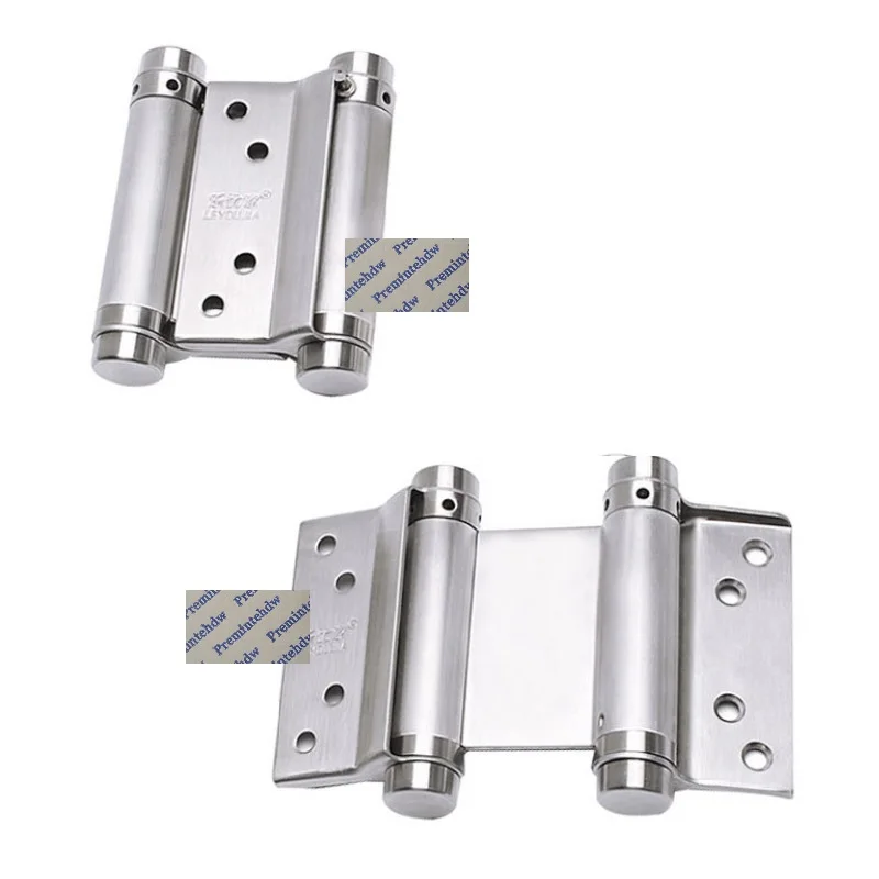 2Pcs Stainless Steel Double Action Spring Hinge Tension Adjustment Cafe Saloon Bar Pub Toilet Swing Door