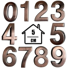 5 CM 3D Number Signs On The Door House Number Plate House Number Street Mailbox Number Stickers Number Hotel Number Outdoor Door tanie i dobre opinie NONE CN (pochodzenie) Akrylowe Numer na dom Tabliczki na drzwi POWLEKANE ELEKTROLITYCZNIE