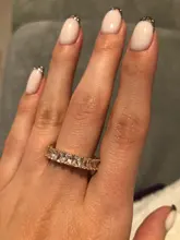 Huitan-anillo de compromiso con Circonia cúbica para mujer, sortija de compromiso, de boda, de lujo, cuadrado, Micro pavé, promesa de amor, gran oferta