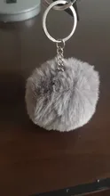Llavero con pompón de pelo para mujer, Bola de Pelo de imitación suave, llavero de coche, llavero, bolsa, colgante, joyería, 20 colores