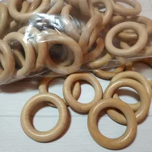 Lets Make-anillos de madera para dentición de bebé, roedores de madera de arce Natural de superficie lisa 98/70/55/40mm, sin Bpa, 50 Uds.