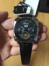 Swiss-Reloj de pulsera para hombre, cronógrafo cuadrado de lujo, Esfera Grande, resistente al agua, nuevo