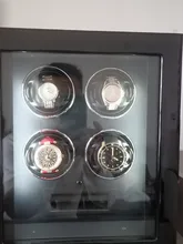 Caja enrolladora de reloj de alta gama, 2, 4, 6, 9, 12, 24, reloj mecánico con Motor de madera Mabuchi, pantalla táctil de cristal LCD, accesorios de almacenamiento