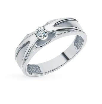 

Gold ring "diamonds of Yakutia" sunlight sample 585