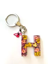 10 Uds. De llaveros (tamaño del anillo: 30mm), llaveros chapados en rodio y bronce de 50mm de largo, llaveros de partido redonda P6680