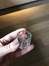 Bol con forma de Octágono de cristal, plato de cristal, herramientas de arte de uñas, equipo de arte de uñas acrílico, Mini cuencos