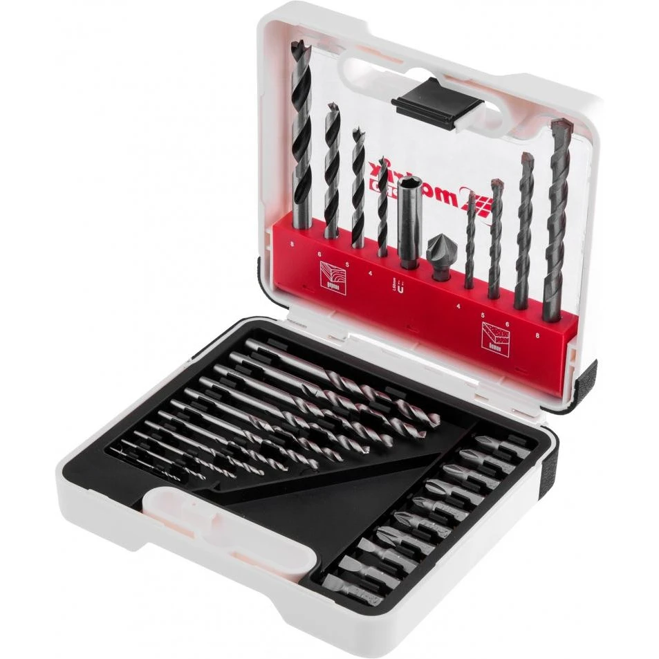 Набор сверл комбинированный MATRIX 725631 (ударопрочный кейс; 31 предмет; по бетону, по дереву, по металлу)