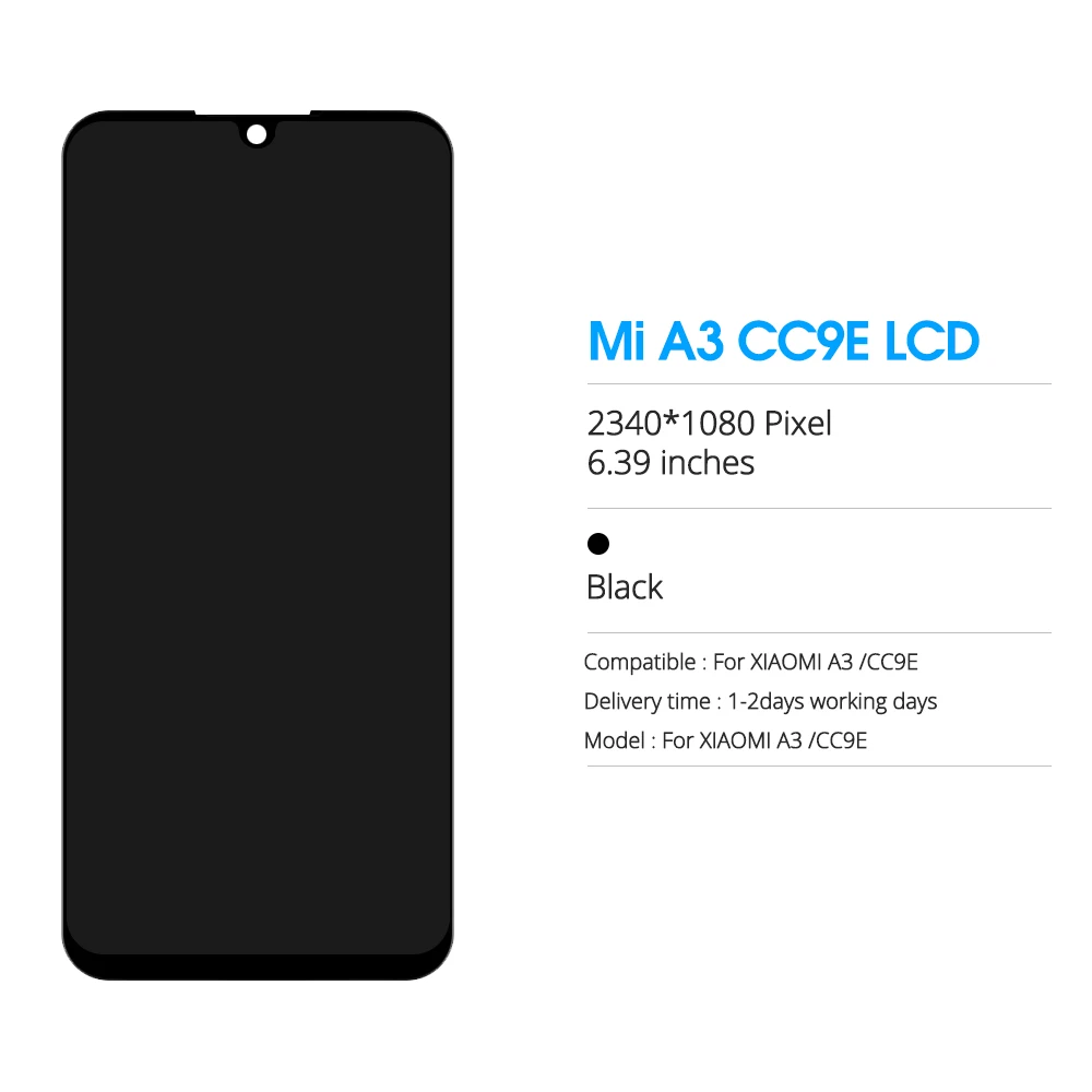 6,01 ''Super AMOLED для Xiaomi mi A3 ЖК-дисплей кодирующий преобразователь сенсорного экрана в сборе запасные части для Xiao mi CC9e lcd