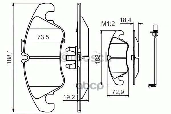 Колодки Тормозные Дисковые Передние Bosch арт. 0986494259