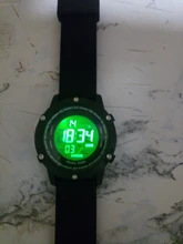 SKMEI-reloj Digital resistente al agua para hombre, cronómetro de correa de silicona, 100M, electrónico, deportivo, negro