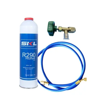 

Refrigerant Gas R290 + Hose + Valve 370Gr Propane Disposable Container