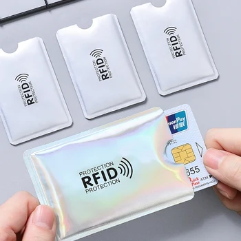 RFID 방지 카드 홀더, 차단 리더기 잠금, 은행 ID 카드 케이스 보호기, 금속 신용 카드 홀더, 알루미늄 케이스