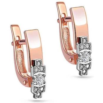 

Kabarovsky earrings with 14 diamonds in red gold