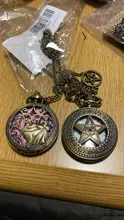 Half Hunter-reloj de bolsillo con cadena y estrella de cinco puntas, reloj de cuarzo Vintage, gran oferta, regalo para niños y adultos