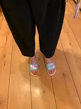 Suihyung-Zapatillas de unicornio arcoíris para niños y niñas, zapatos de playa para niños, pantuflas suaves para interiores