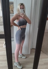 Ropa Deportiva ombré para mujer, conjunto de Yoga sin costuras, ropa de entrenamiento, conjunto deportivo para gimnasio