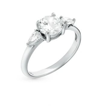

Silver ring with cubic zirconia sunlight sample 925