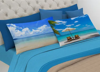 

Full bed sheets 100% cotton line digital Spin Off design horizon