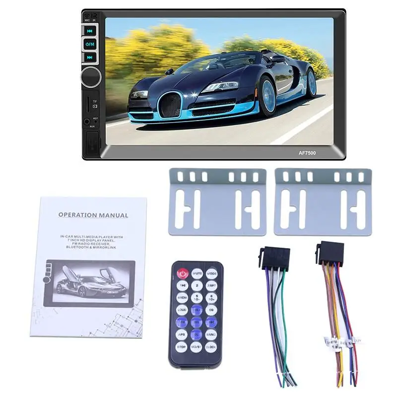 AF7500 2 Din автомагнитола Android двойной Din автомагнитола " сенсорный экран Автомагнитола Bluetooth USB TF MP5 плеер камера заднего вида - Цвет: Standard