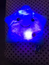 34CM Creative Toy Luminous Pillow Soft Stuffed Plush Glowing Colorful Stars Cushion Led